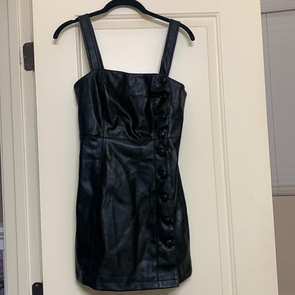 Black Forever 21 Faux Leather Dress! XS